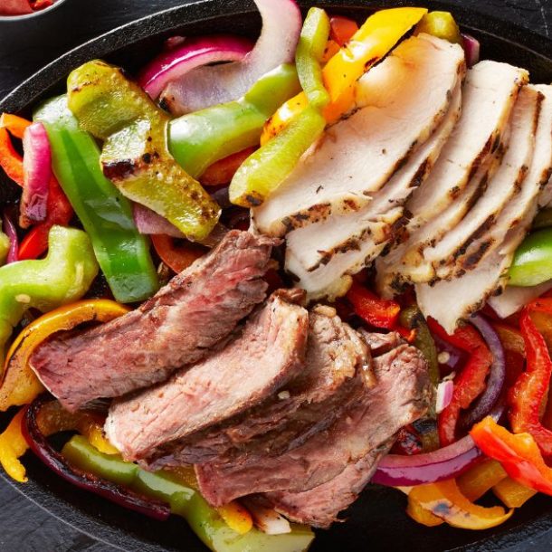Homemade-Chicken-and-Steak-Fajitas-with-Bell-Peppers